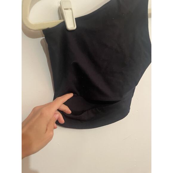 Abercrombie & Fitch One Shoulder Crop Top Black Size XXS‎ - Picture 4 of 5